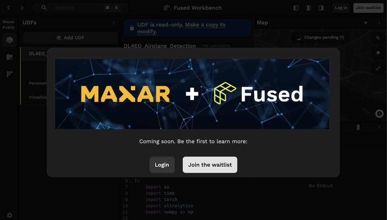Fused Maxar Workbench