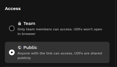Share modal