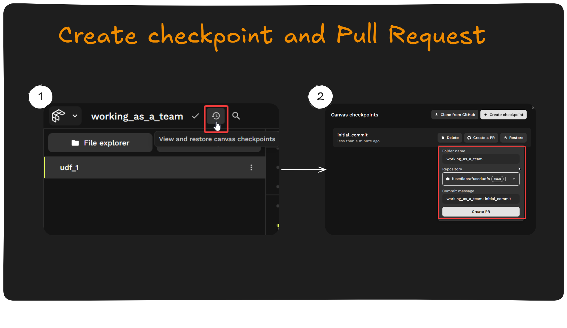 Create checkpoint and Pull Request