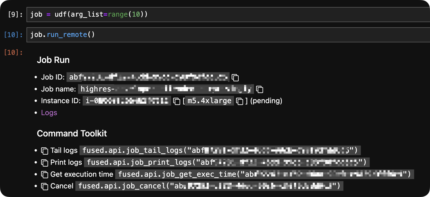 Dark Vessel Detection workflow