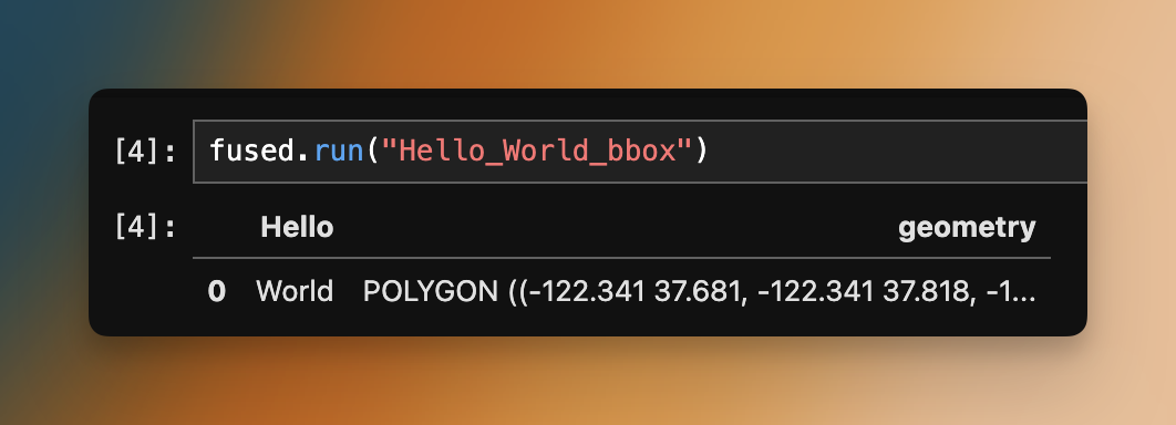 Running Hello World UDF